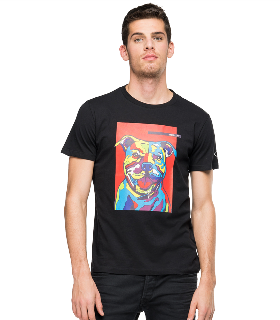 ベーシックジャージー DogプリントTシャツ 詳細画像 ブラック 1